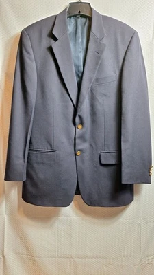 Blazer Abrigo Deportivo BOTANY 500 100% Lana Worsted Talla 40R Azul Regal Dorado Botón Usado en Excelente Condición Foto 1 de 4
