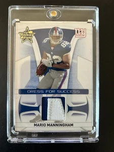 Mario Manningham 2008 Leaf Rookies & Stars Dress For Success RPA 25 NY Giants - Picture 1 of 2