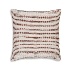 Poliestere design a righe bianco e marrone Lien 19 pollici X 6,25 pollici Cuscino da lancio (Se - Foto 1 di 7