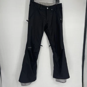 Burton Black Dry Ride Adjustable Waist Snowboard Ski Pants Womens Small Zip Pee - Picture 1 of 10