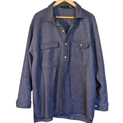 Jaqueta masculina de lã azul Santana XL casual ao ar livre - Imagem 1 de 4