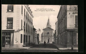 CPA Le Coteau, Rue et Église Saint-Marc - Picture 1 of 2
