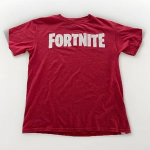 Fortnite Boys Red Graphic T-Shirt Size M 10/12 Video Game Tee Gamer Cotton - Picture 1 of 5