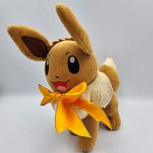 Pokémon Eevee Plush Jazwares with Bow – Adorable but Battle-Worn - Picture 1 of 15