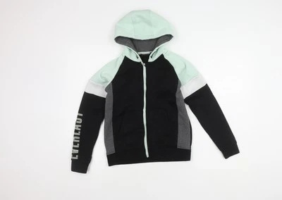 Chaqueta Everlast para niños negra bloques de color 11-12 años capucha cremallera completa Foto 1 de 4