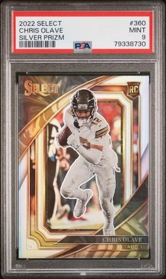 2022 Panini Select Prizm Silver Chris Olave #360 PSA 9 - Image 1 of 2