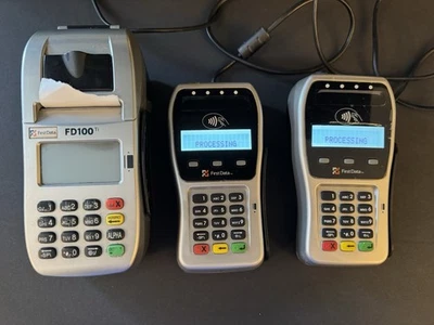 Lot of Credit Card Terminals (1) First Data FD100Ti (2) FD-35 Card Terminals - Image 1 of 4