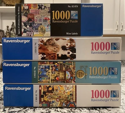 🔴🔵Ravensburger, 4 Puzzle Lot, 1000 pieces each, Great Multi-Pack Value🔴🔵 - Image 1 of 4