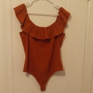 women large EXPRESS bodysuit, orange - Picture 1 of 2