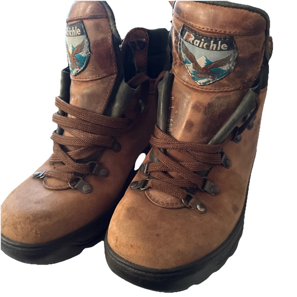 Botín vintage Raichle senderismo montañismo cuero con cordones para mujer talla 7,5 Foto 1 de 4