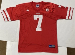 99-01 Vintage Crouch Adidas Nebraska Huskers Football Jersey Youth 10/12 Red #7 - Picture 1 of 13