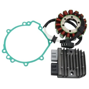 FITS 2006-2007 ZX-10R MAGNETO COIL STATOR+VOLTAGE REGULATOR RECTIFIER+GASKET - Foto 1 di 9