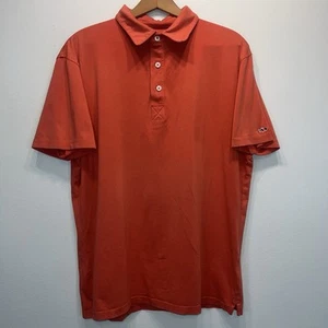 Fish Hippie Cotton Blend Polo Shirt Mens Size Medium Coral - Picture 1 of 8