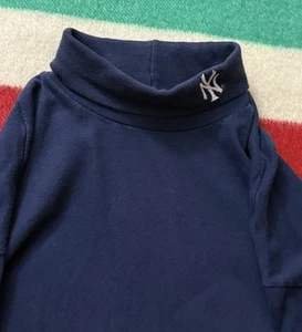 Vintage 90s New York Yankees Mock Neck Turtleneck Majestic Official Size Large L - Picture 1 of 12