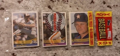Donruss Rack Pack 1984 Jim Palmer, Joe Niekro, Dickie Thon en la parte superior Foto 1 de 4