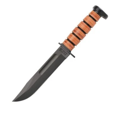 Ka-Bar 1317, cuchillo utilitario cabeza de perro con funda, marrón, 12" Foto 1 de 4