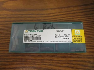 TOOLFLO New Carbide Insert B142176AC25A EX0031 14-2176 AC25A Box of 10 Inserts - Picture 1 of 2