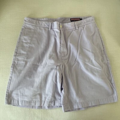 VINEYARD VINES Hombre 36 Club Corto Chino Algodón Sarga Púrpura Claro Golf Preppy Foto 1 de 4