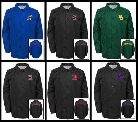 Gen2 NCAA Men's "Bravo" Coaches Jacket Boston, Baylor, Harvard, Kansas, Nebraska Cover