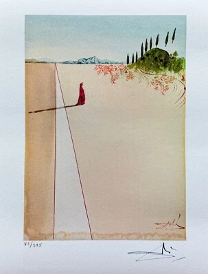 Salvador Dalí Divina Comedia INFERNO #1 Facsímil Firmado Numerado Giclee 16"x 12" Foto 1 de 4