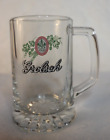 Vintage Clear Grolsch Glass Beer Mug 4.75" Tall