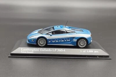 1:43 Lamborghini Gallardo LP560-4 Polizia Blue Minichamps - Immagine 1 di 4