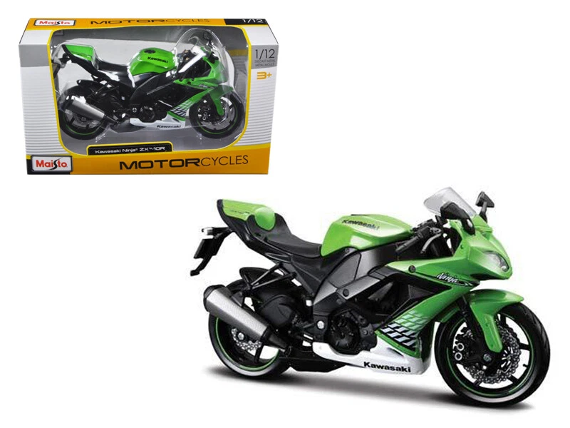 専用出品 2010 Kawasaki Ninja Zx-10r Green 1/12 Diecast Model Motorcycle By