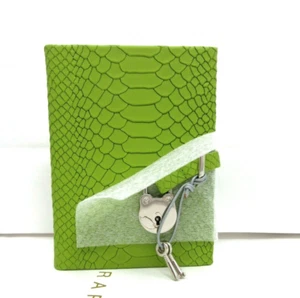 Diary with Padlock 6" Leather Hardcover 224 Lined Pages Graphic Image Gift Box - Picture 1 of 10