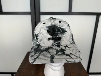 Adidas Sombrero Gorra Correa Trasera Mujer Talla Única Blanco Negro Tie Dye 100% Algodón Sarga Foto 1 de 4