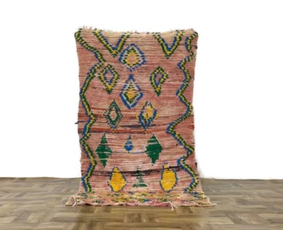 Alfombra bereber bohemia, entrada suave Kilim Runner, pasillo peludo, alfombra de dormitorio, 2x5 pies Foto 1 de 4