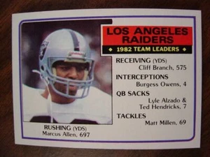 Juego de equipo Topps Los Angeles RAIDERS 1983 (15c) Marcus Allen RC - Imagen 1 de 1