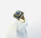Luke Stockley Of London 9Ct Sapphire And Diamond Ring Size N M 388G