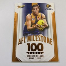 2023 AFL SELECT FOOTY STARS MILESTONE 100 GAMES Jackson Nelson West Coast