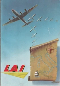 LAI - Linee Aeree Italiane anni '50 -Route Maps - Rotte Aeree Italiane - Alinari - Picture 1 of 3