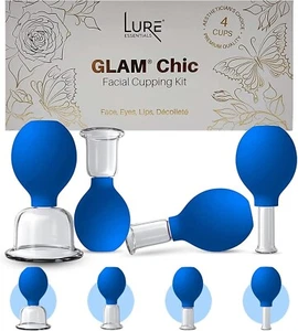 Gesicht und Körper Glas Schröpfset für professionellen & Heimgebrauch von Lure Essentials - Bild 1 von 7