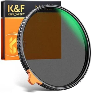 K&F Concept 1/4 Black-Mist&Variable ND2-32 Filters 49/52/55/58/62/67/72/77/82mm - Picture 1 of 80