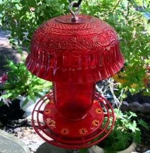 Mason Jar Hummingbird feeder, Bird feeder, Handmade, Gift for Mom - Picture 1 of 9