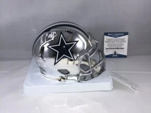 MINI CASCO BECKETT BAS FIRMADO DALLAS COWBOYS CROMADO AMAR COOPER - Imagen 1 de 3
