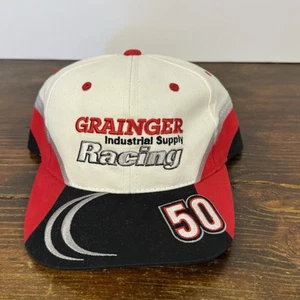 Vintage Greg Biffle Roush Racing Grainger #50 Hat NASCAR Y2K Snap Back - Picture 1 of 8