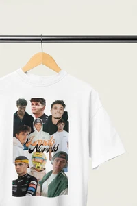 Lando Norris T-Shirt, Oscar Piastri Tee, Racing Team Shirt, Driver Top,NOR4 - Imagen 1 de 4
