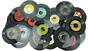 Lot of 50 Vinyl 7" 45RPM Records for Arts & Crafts Displays Decoration Man Cave - Picture 1 of 2