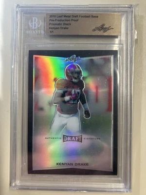 2016 Leaf Metal Draft Kenyan Drake Prismatic Black Pre-Production Proof 1/1 - Image 1 of 2