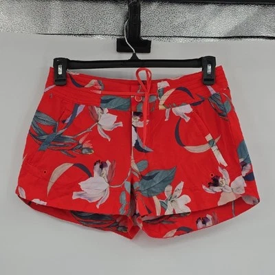 Athleta High Waist Red and Green Shorts Women's Size 6 - Изображение 1 из 4