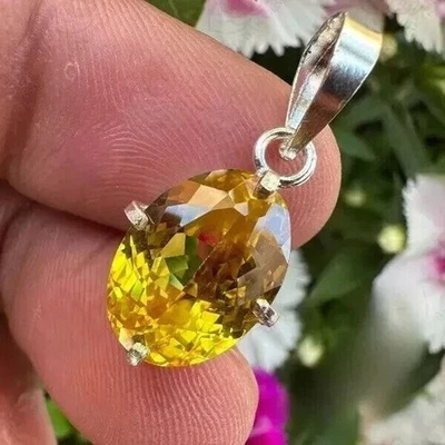 Pietra preziosa sfusa argento tedesco taglio ovale zaffiro giallo 35+ ct - Immagine 1 di 4