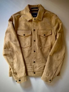 Todd Snyder Italian Suede Snap Dylan Jacket in Cappuccino Size S, NEW w/ Tags - Picture 1 of 11
