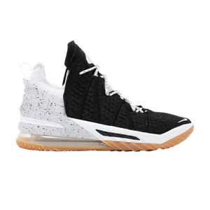 Size 10 - LeBron 18 'Black White Gum' (Nike) - Picture 1 of 9