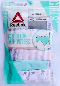 Reebok #11173 NEW Girls' 6 Pack Stretch Performance Hipster Underwear - Picture 1 of 3