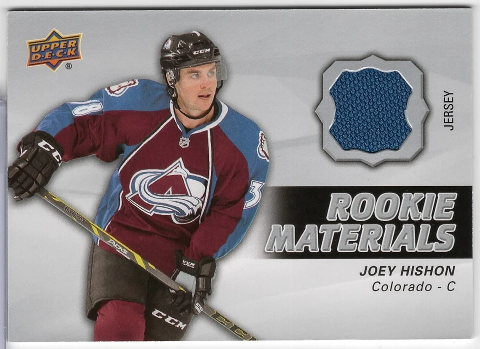 2014-15 Upper Deck Joey Hishon #RM31 Avalanche Rookie Materials Jersey - Image 1 of 1