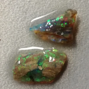 Rare *4.05CT lightning ridge-110million yr Australian OPALISED FOSSIL Semi Black - Bild 1 von 6