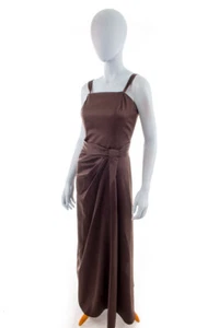 Vintage Abendkleid braun Satin MARIPOSA Schimmer Glanz elegant 38 40 - Picture 1 of 6